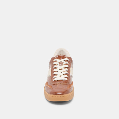NOTICE STITCH SNEAKERS COGNAC CROCO EMBOSSED LEATHER Dolce Vita