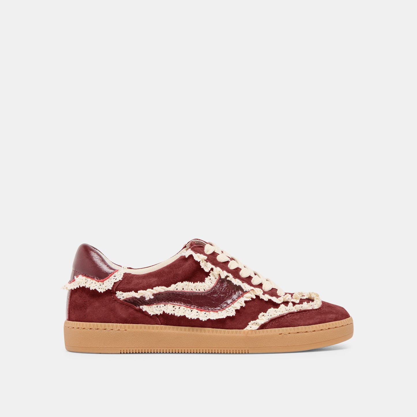 Notice Lace Oxblood Suede Sneakers Dolce Vita