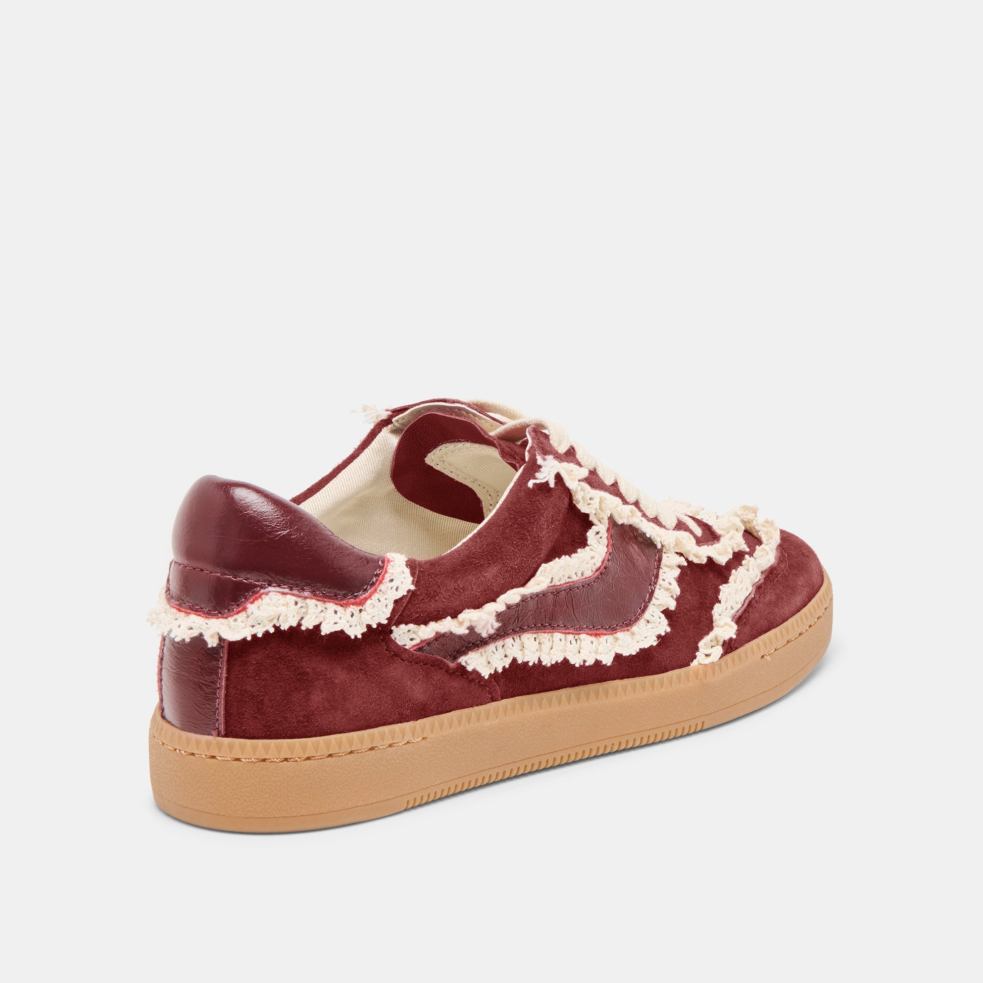 Notice Lace Oxblood Suede Sneakers Dolce Vita