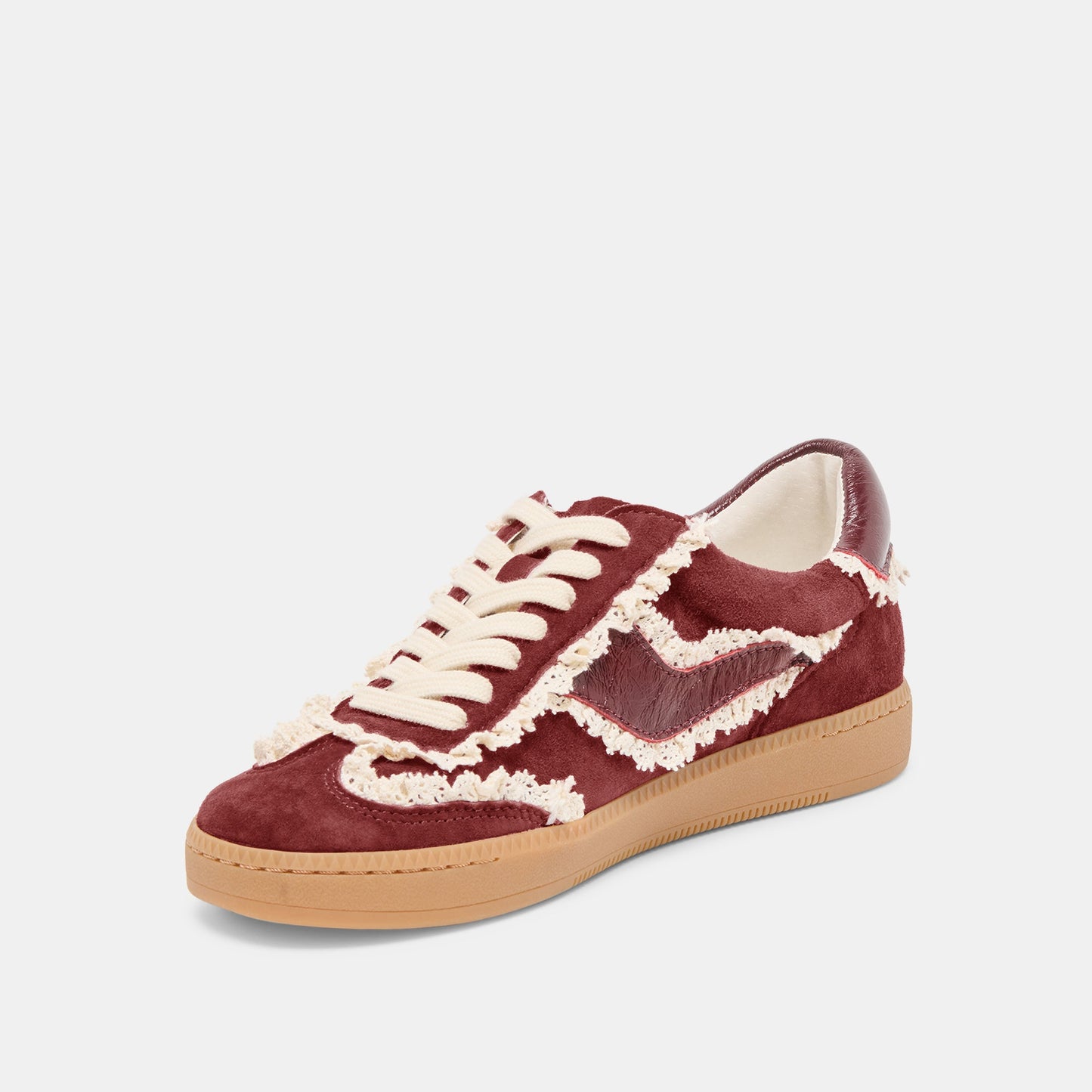 Notice Lace Oxblood Suede Sneakers Dolce Vita