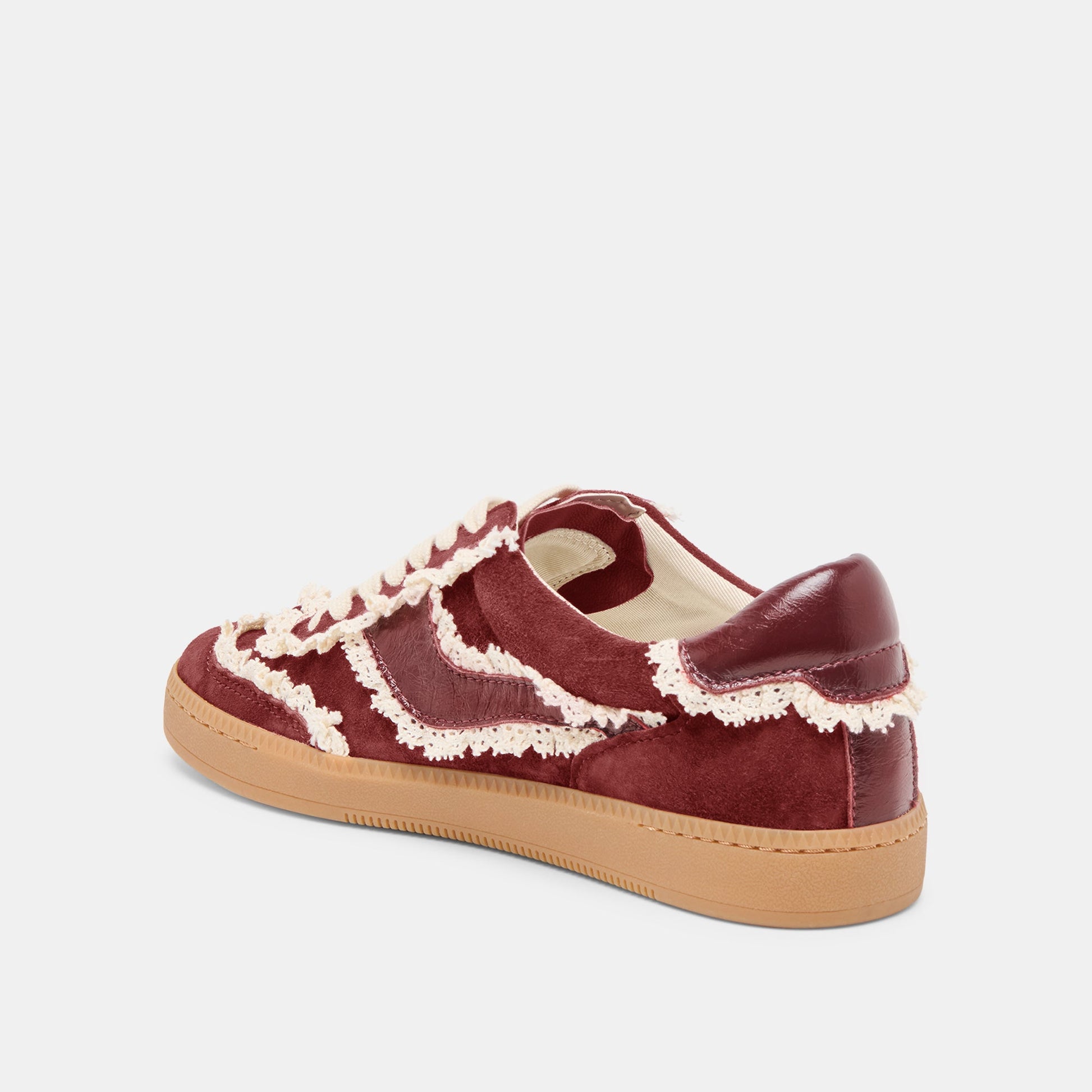 Notice Lace Oxblood Suede Sneakers Dolce Vita