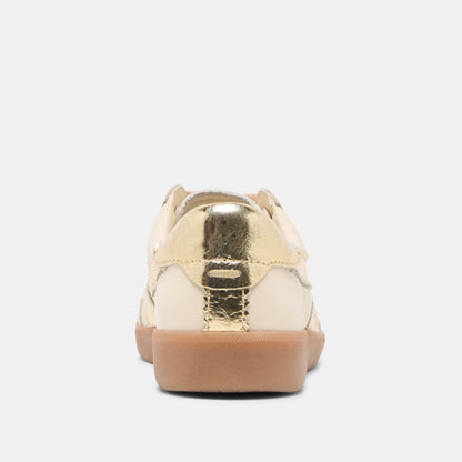 Merit White Gold Leather Sneakers Dolce Vita