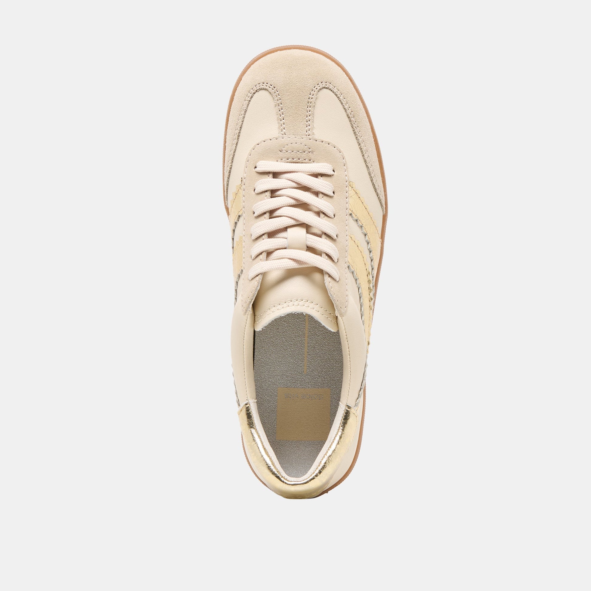 Merit White Gold Leather Sneakers Dolce Vita