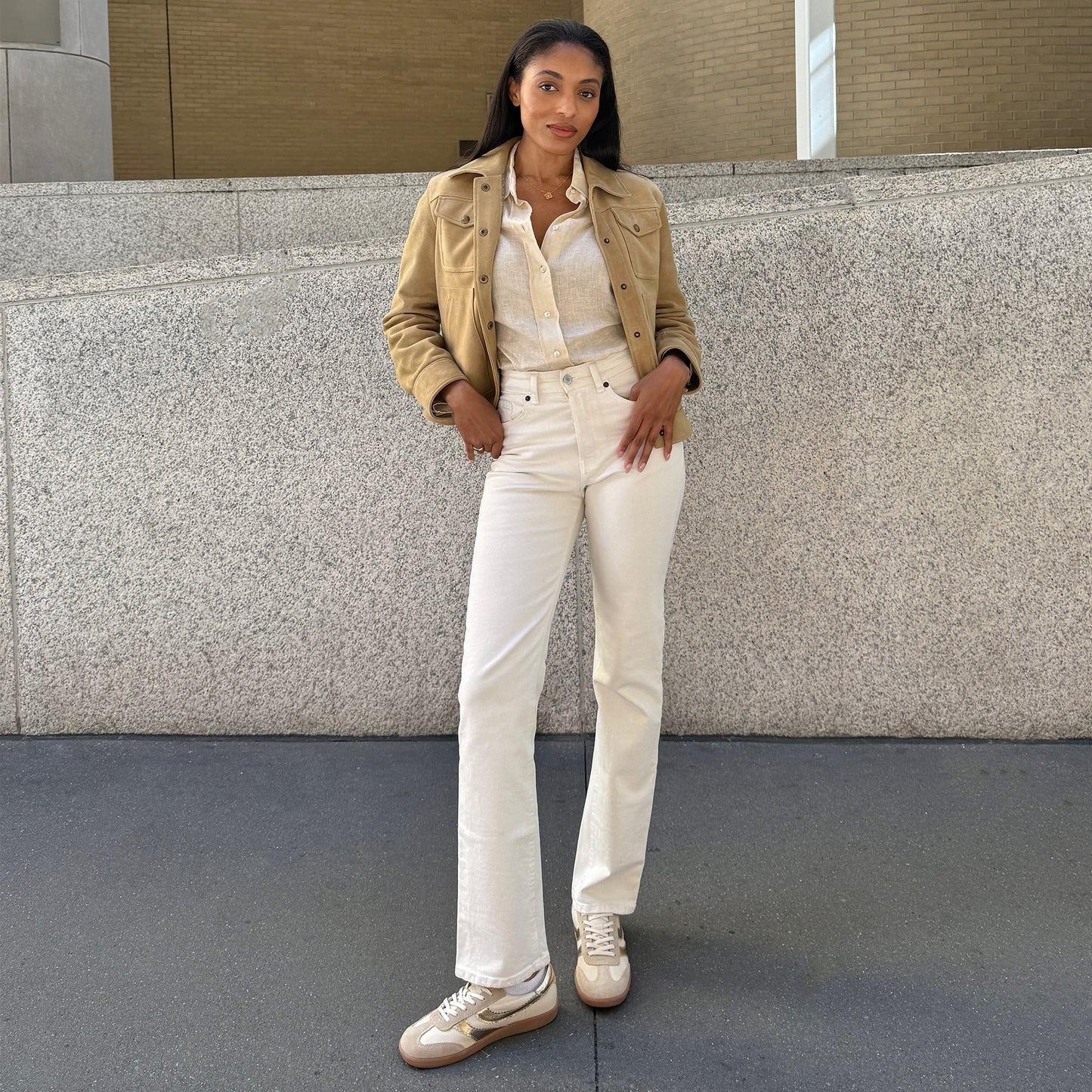 Merit White Gold Leather Sneakers Dolce Vita