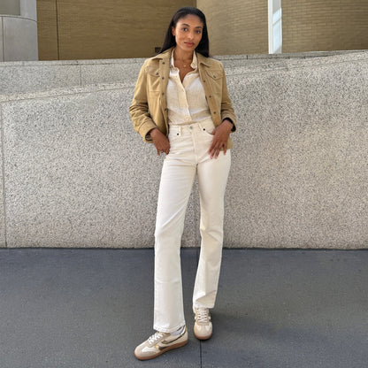 Merit White Gold Leather Sneakers Dolce Vita