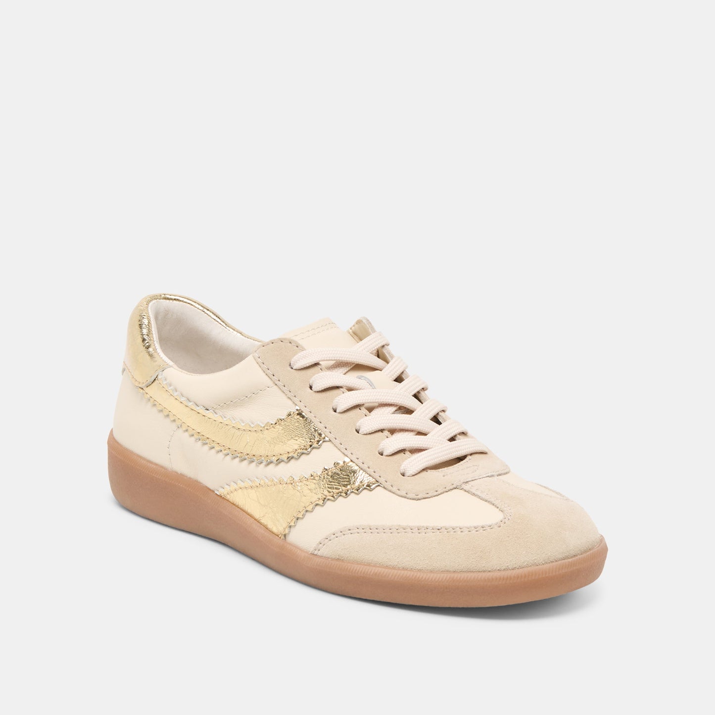 Merit White Gold Leather Sneakers Dolce Vita