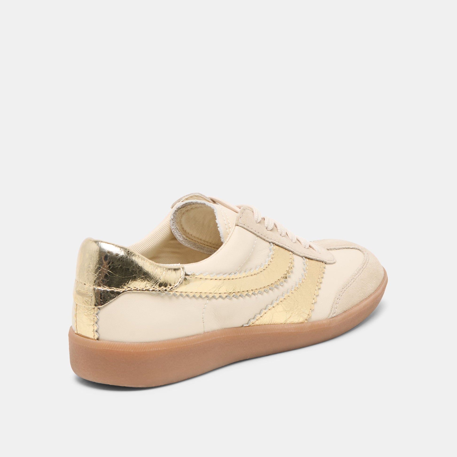 Merit White Gold Leather Sneakers Dolce Vita