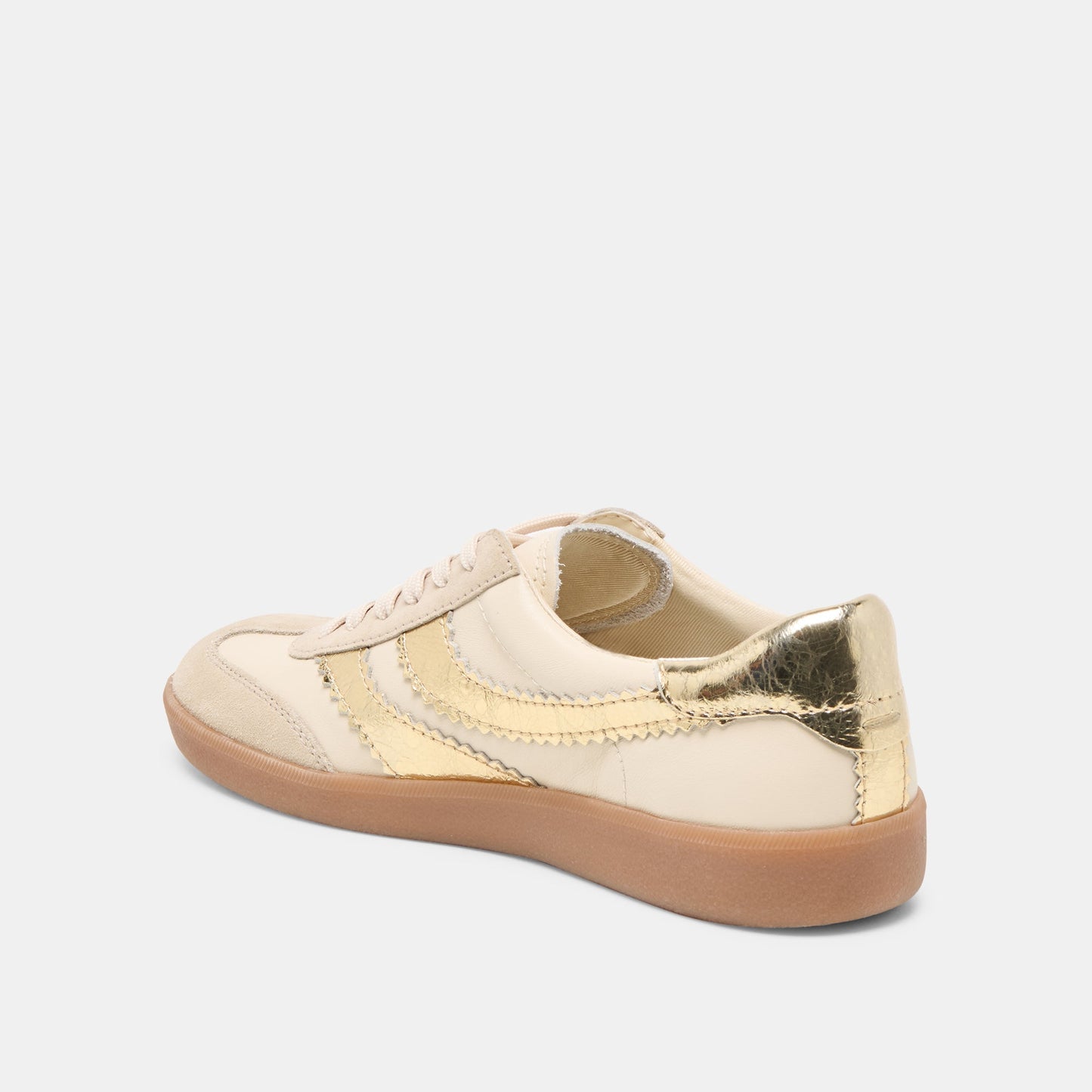 Merit White Gold Leather Sneakers Dolce Vita