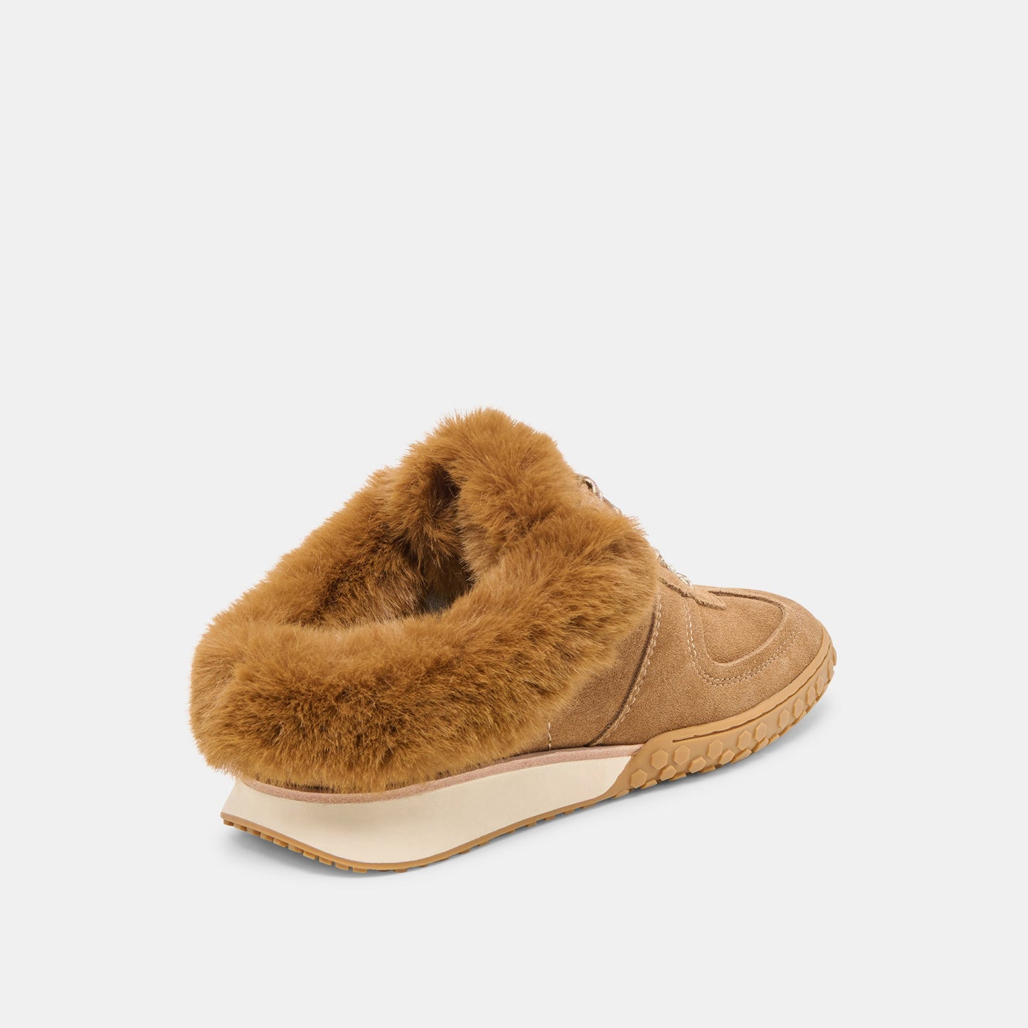 Izzey Plush Lt Brown Suede Sneakers Dolce Vita