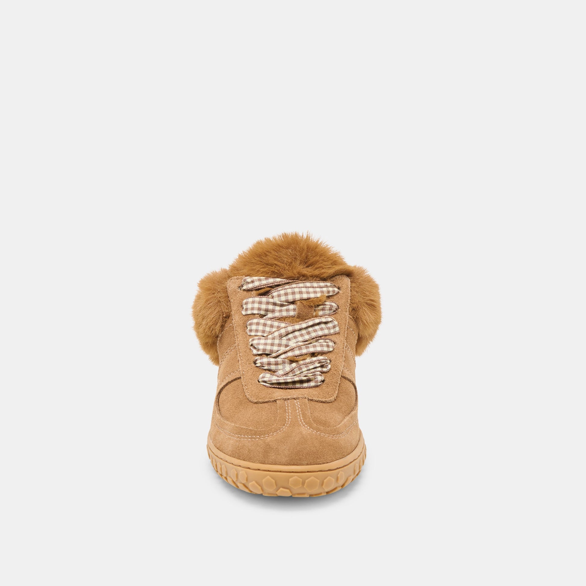 Izzey Plush Lt Brown Suede Sneakers Dolce Vita