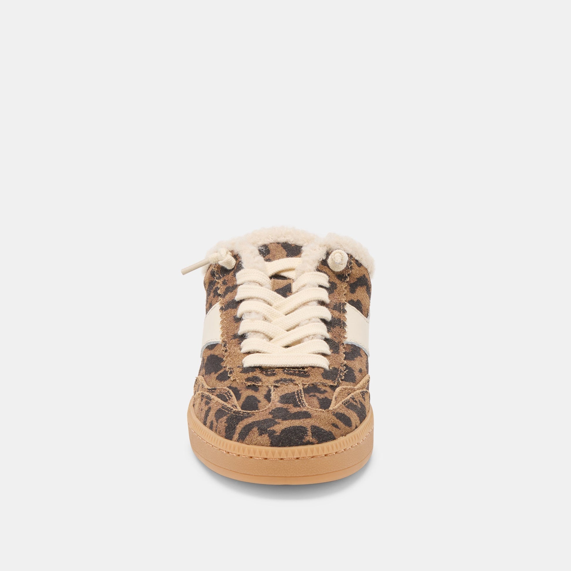 Notice Slide Plush Brown Leopard Printed Suede Sneakers Dolce Vita