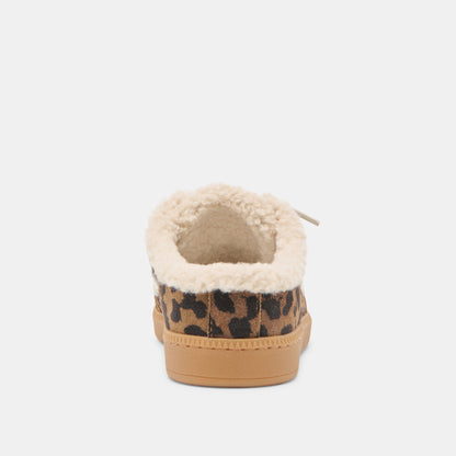 Notice Slide Plush Brown Leopard Printed Suede Sneakers Dolce Vita