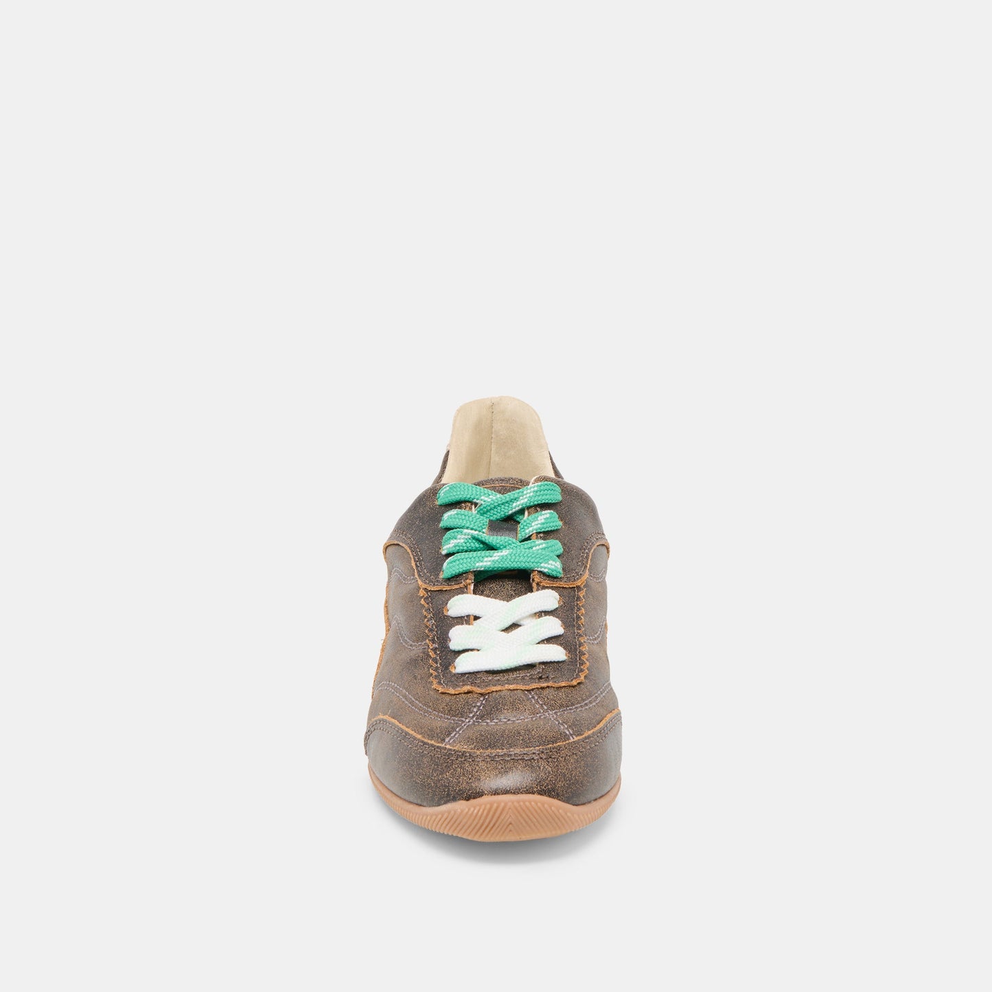 Laini Brown Distressed Leather Sneakers Dolce Vita
