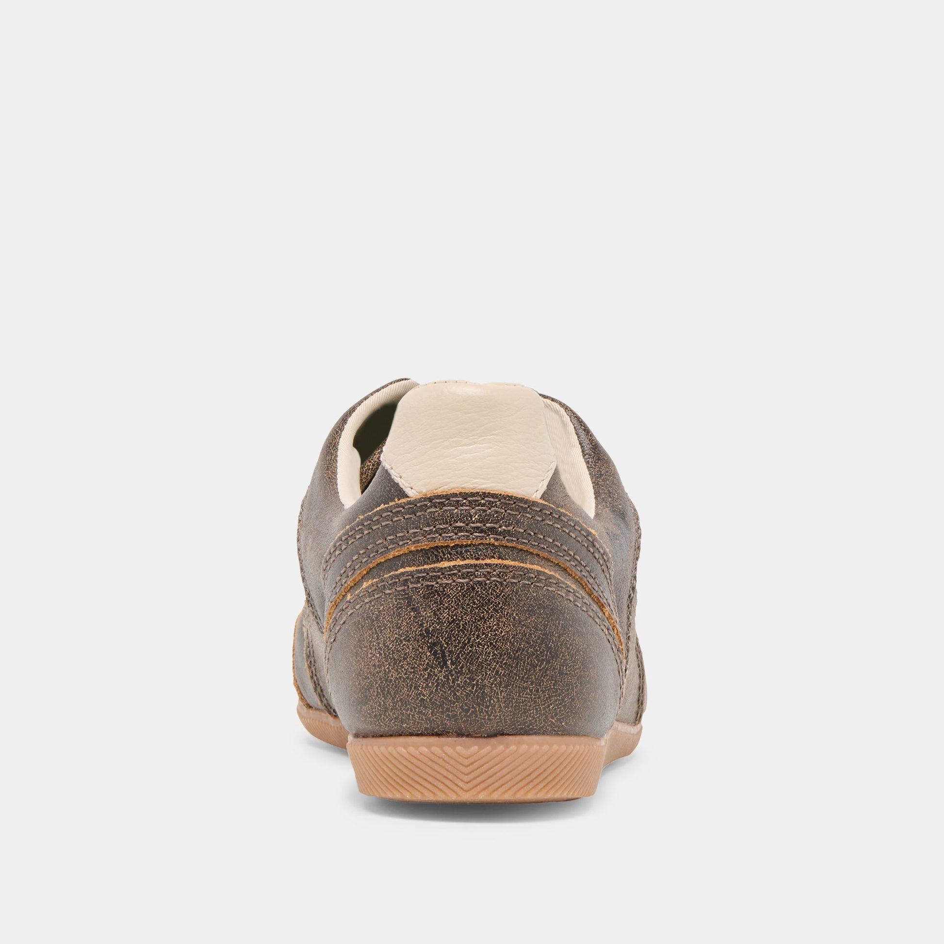 Laini Brown Distressed Leather Sneakers Dolce Vita