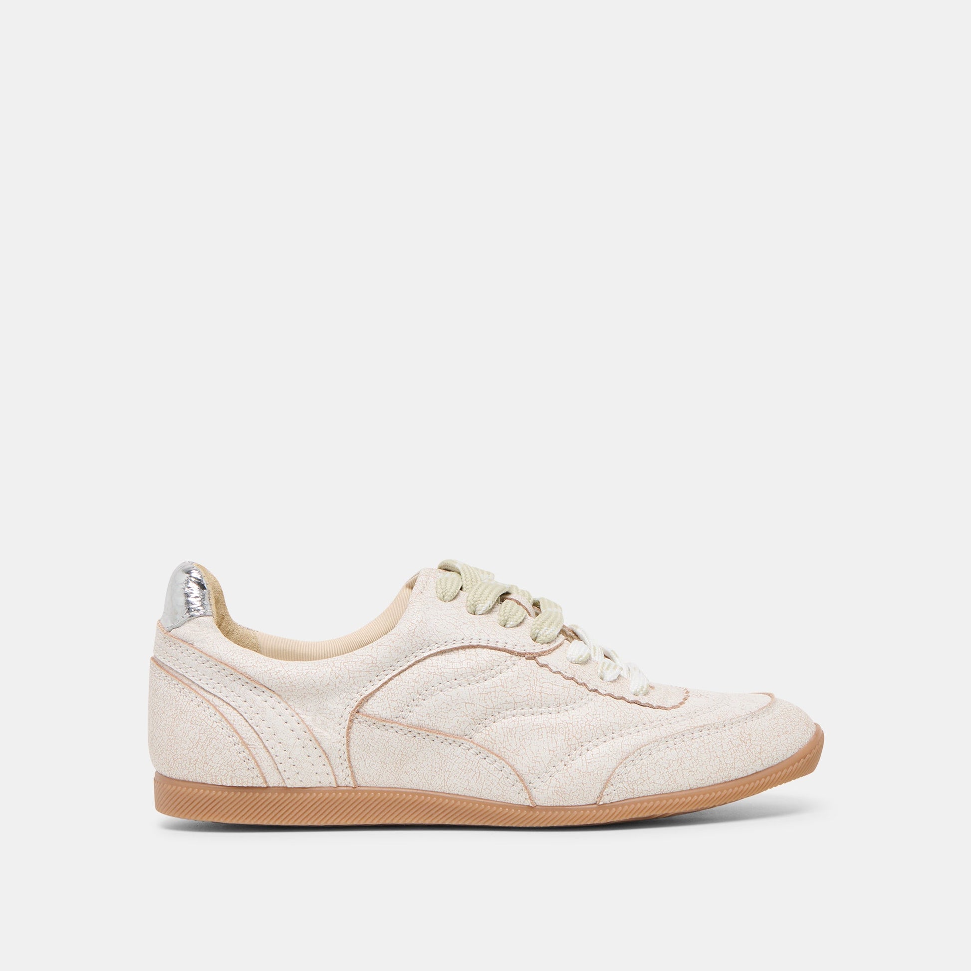 Laini Off White Crackled Leather Sneakers Dolce Vita