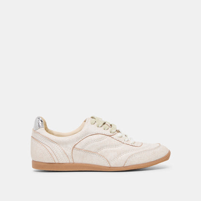 Laini Off White Crackled Leather Sneakers Dolce Vita