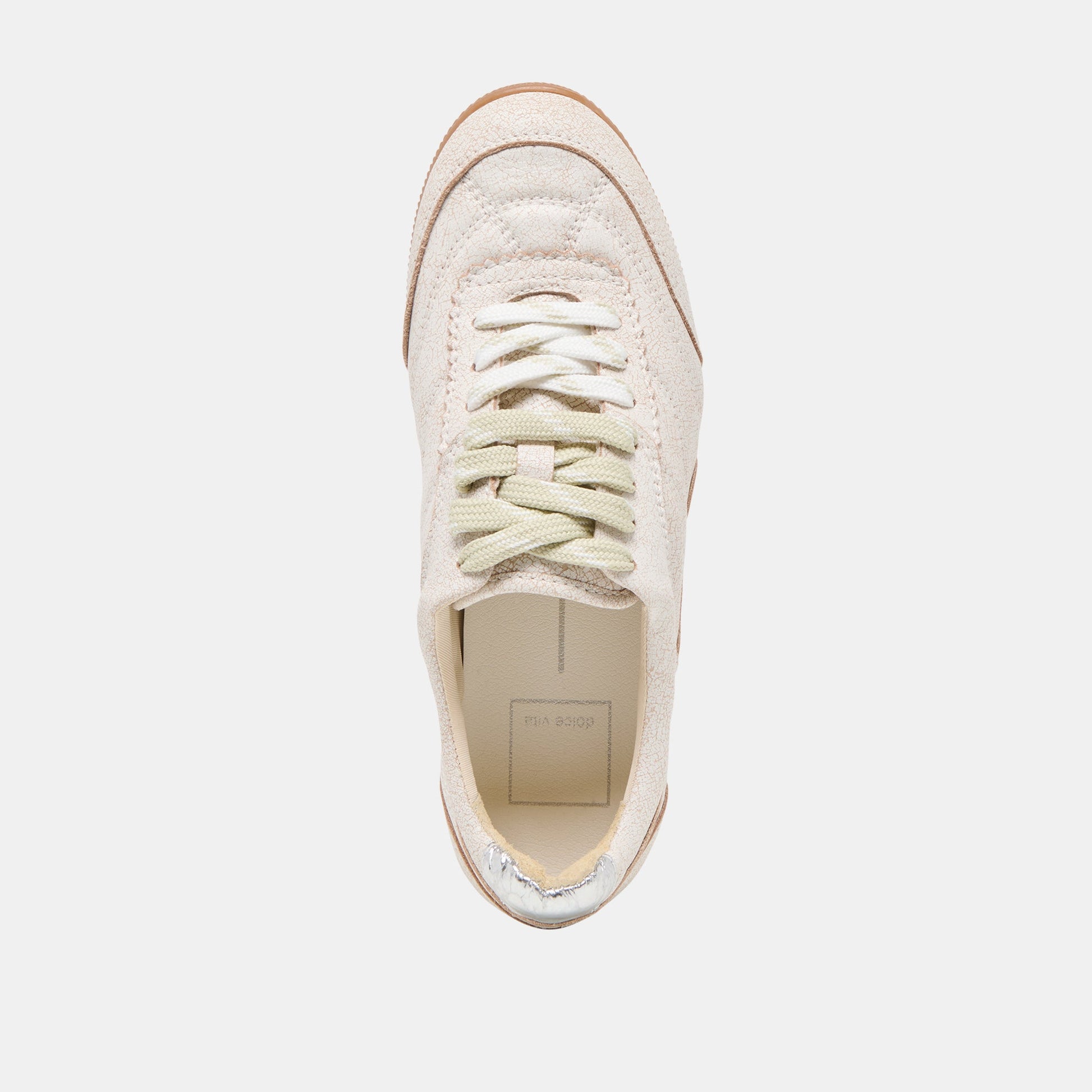 Laini Off White Crackled Leather Sneakers Dolce Vita