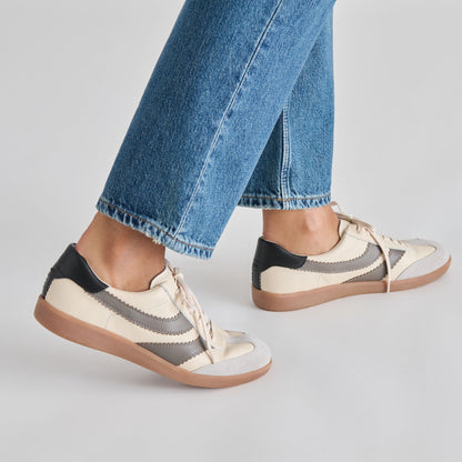 Merit White Grey Leather Sneakers Dolce Vita