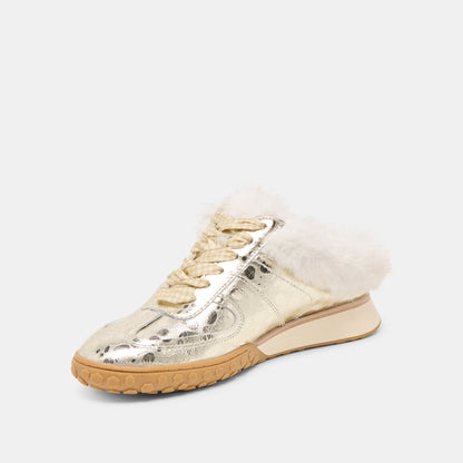 Izzey Plush Platinum Leather Sneakers Dolce Vita