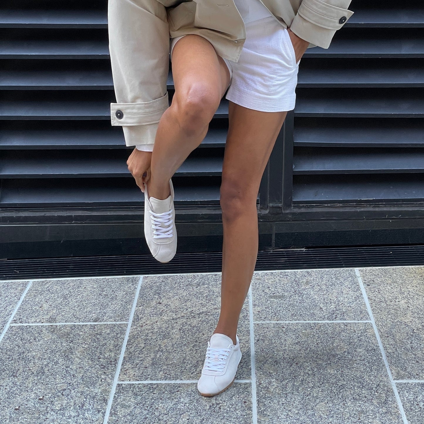 Serina Ivory Suede Sneakers Dolce Vita