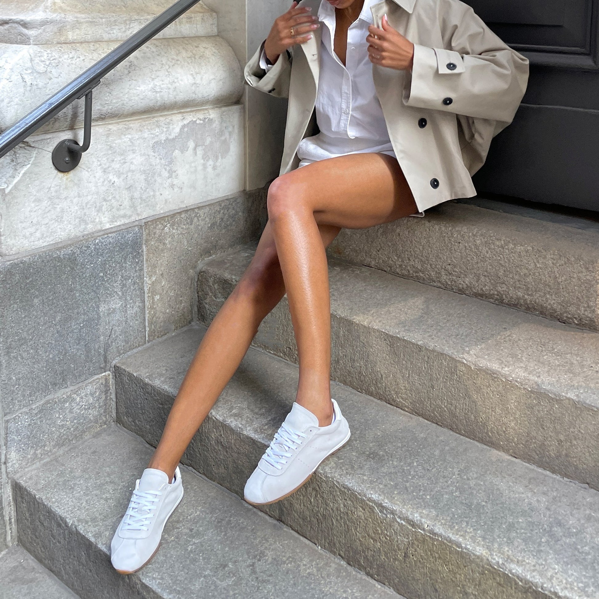 Serina Ivory Suede Sneakers Dolce Vita