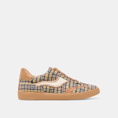 Notice Stitch Yellow Plaid Tweed Sneakers Dolce Vita