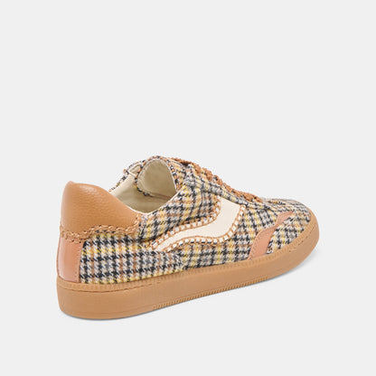 Notice Stitch Yellow Plaid Tweed Sneakers Dolce Vita