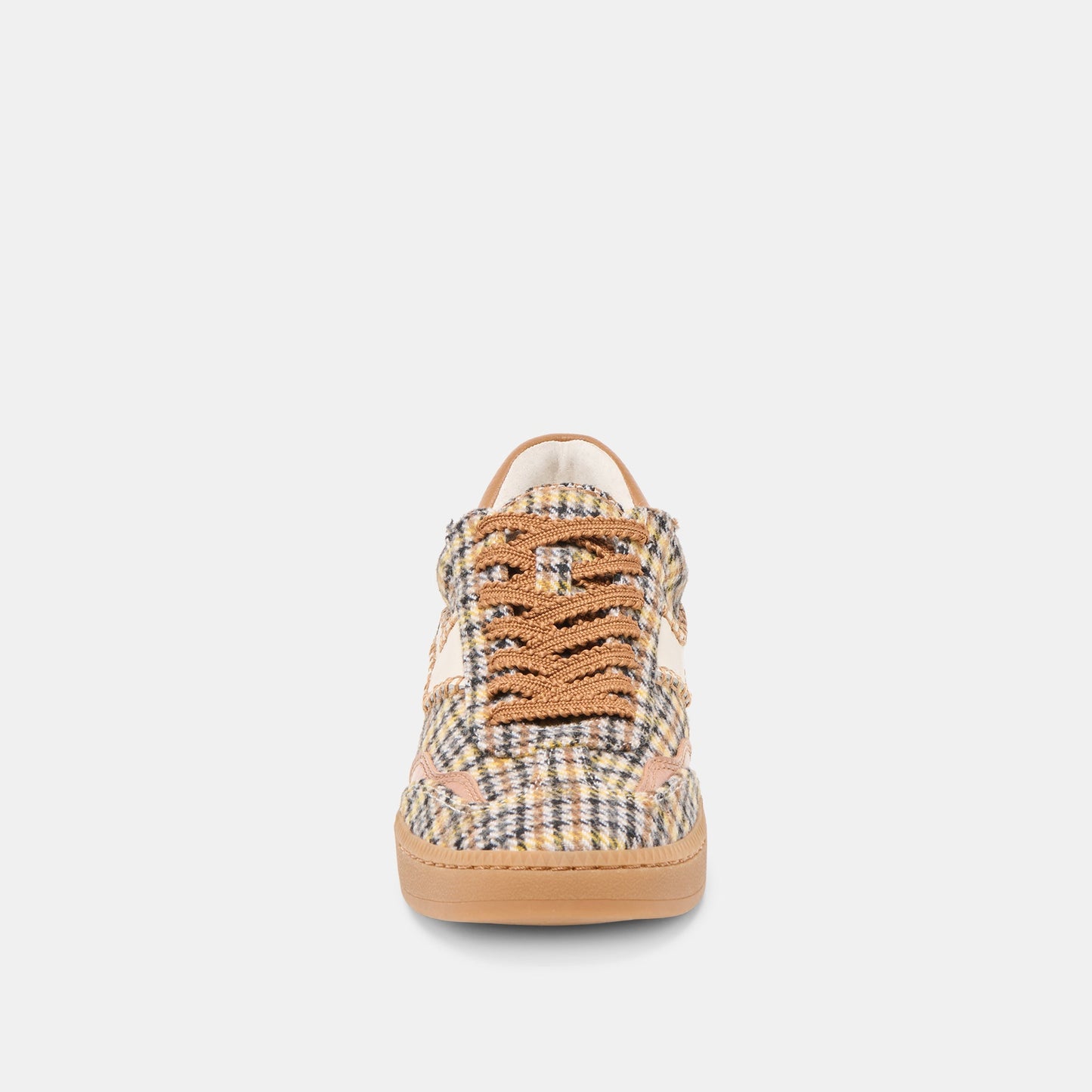 Notice Stitch Yellow Plaid Tweed Sneakers Dolce Vita