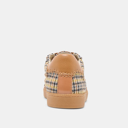 Notice Stitch Yellow Plaid Tweed Sneakers Dolce Vita