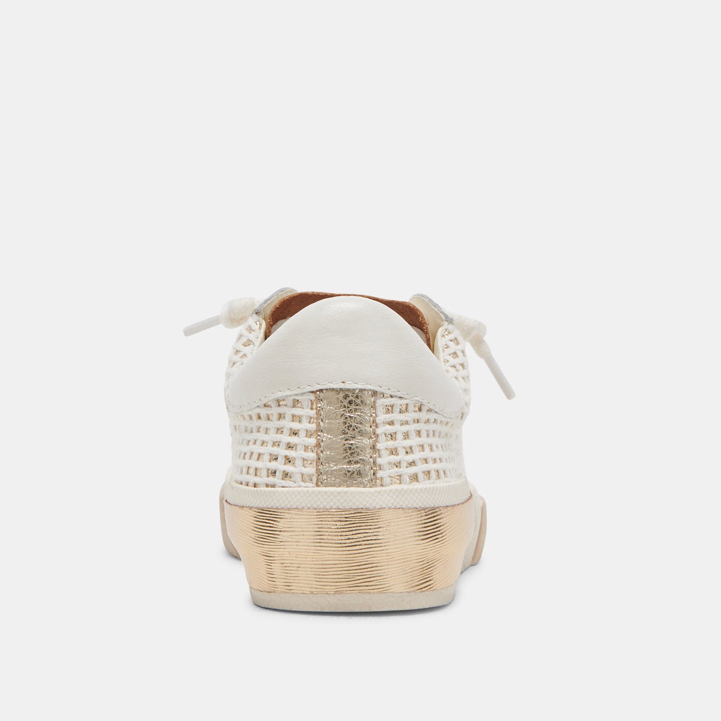 Zina Bone Gold Woven Wide Sneakers Dolce Vita
