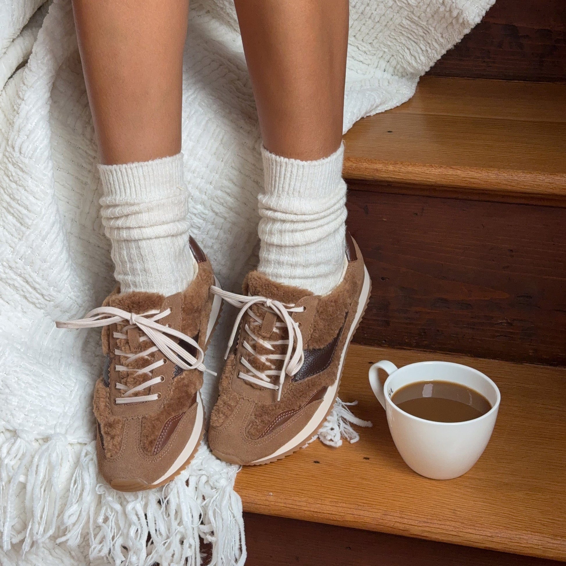 B.NTCD Plush Brown Plush Sneakers Dolce Vita