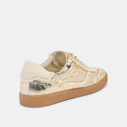 Notice Lace Platinum Distressed Leather Sneakers Dolce Vita