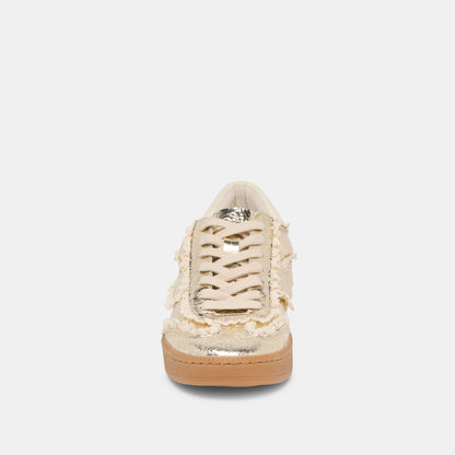 Notice Lace Platinum Distressed Leather Sneakers Dolce Vita