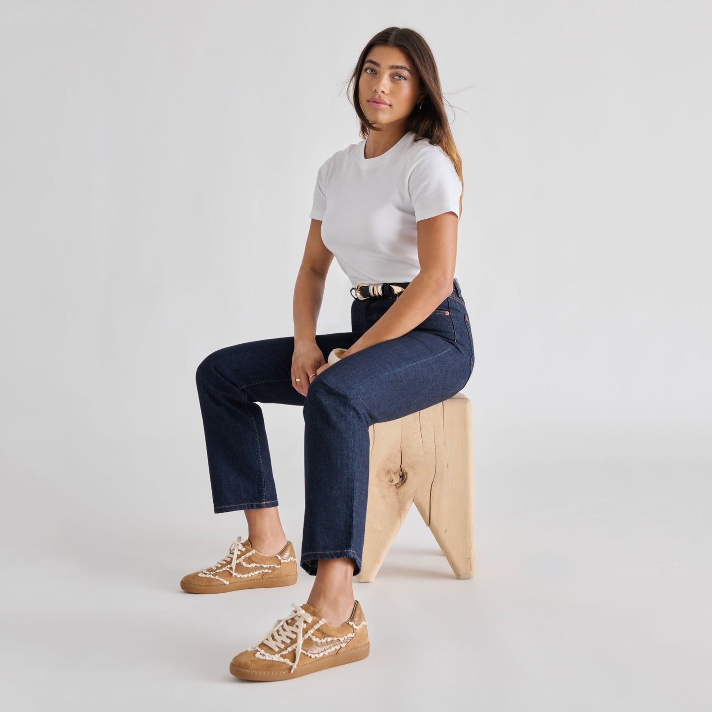 Notice Lace Lt Brown Suede Sneakers Dolce Vita