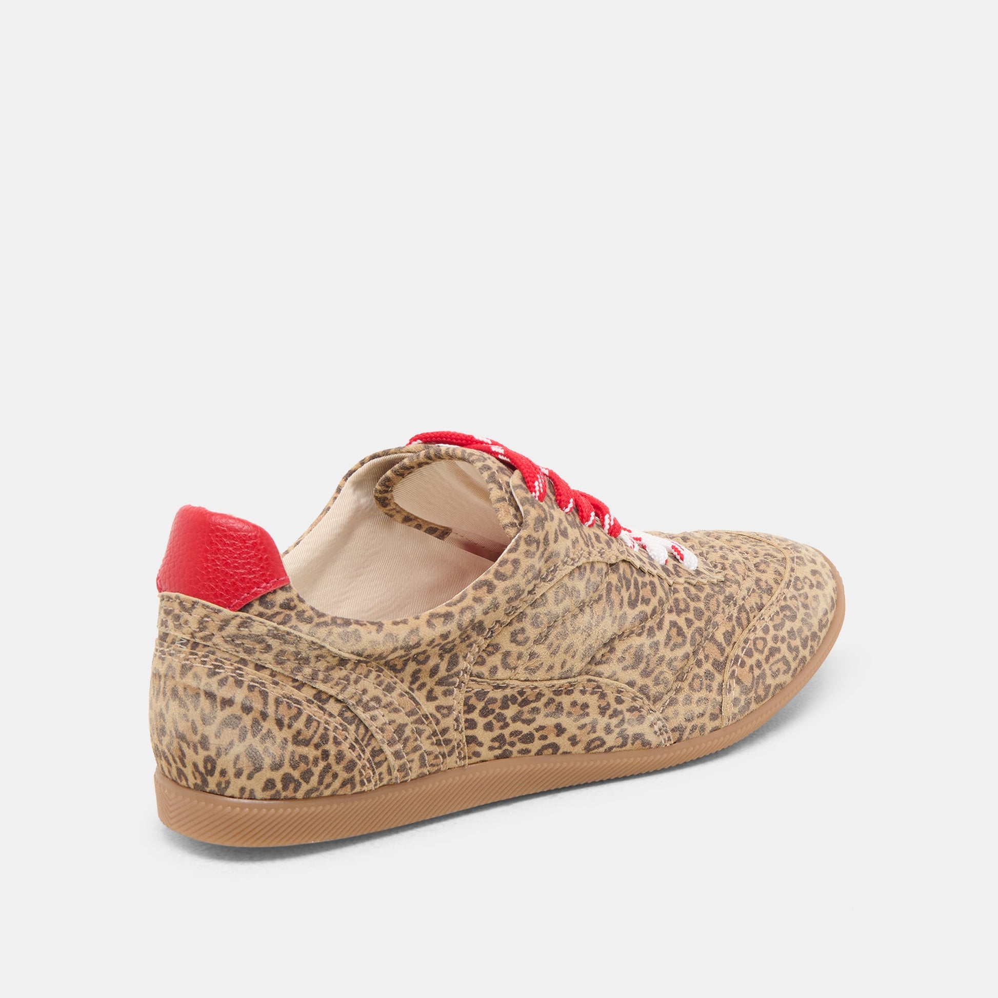 Laini Tan Leopard Printed Suede Sneakers Dolce Vita
