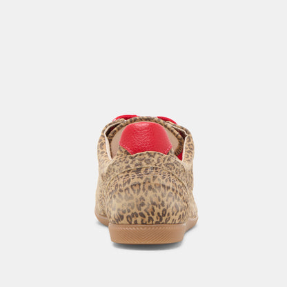 Laini Tan Leopard Printed Suede Sneakers Dolce Vita