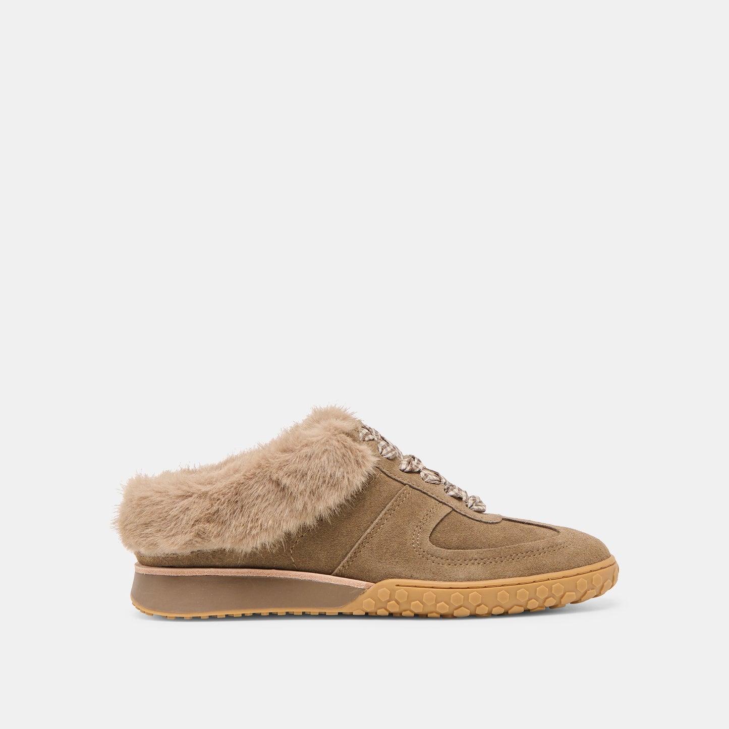 Izzey Plush Olive Suede Sneakers Dolce Vita