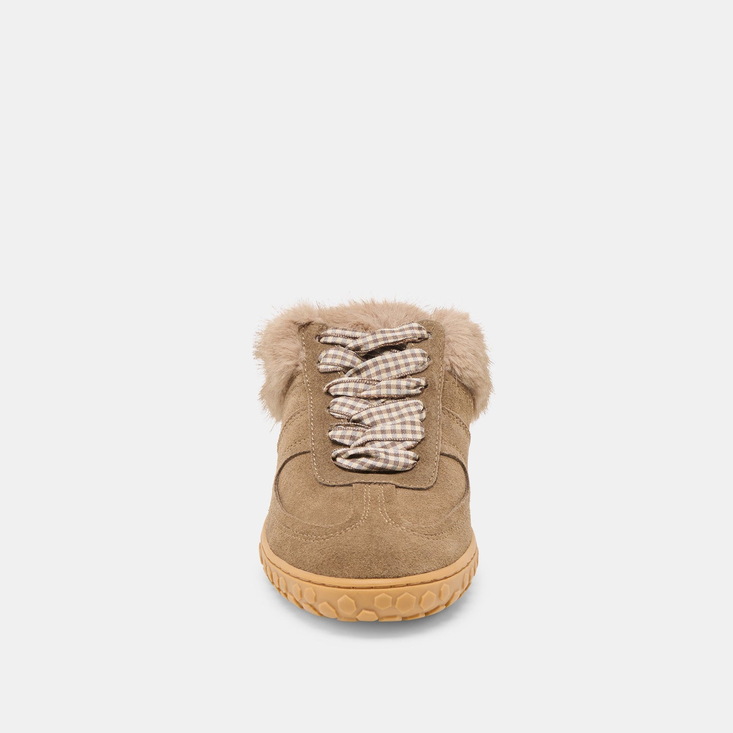 Izzey Plush Olive Suede Sneakers Dolce Vita