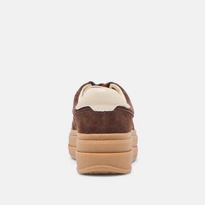 Naomy H2O Waterproof Dk Brown Suede Sneakers Dolce Vita