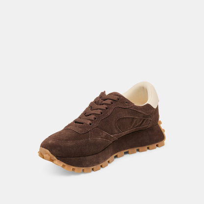 Tricia Dk Brown Suede Sneakers Dolce Vita