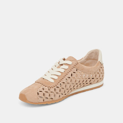 DANIE EYELET PERF SNEAKERS CAMEL SUEDE Dolce Vita