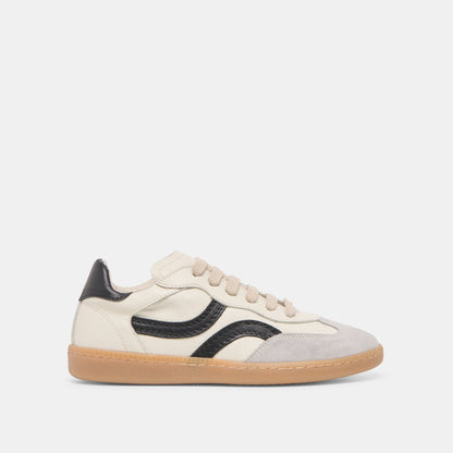 Rebel White Black Leather Sneakers Dolce Vita
