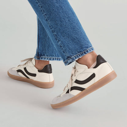 Rebel White Black Leather Sneakers Dolce Vita