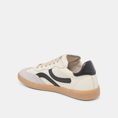 Rebel White Black Leather Sneakers Dolce Vita