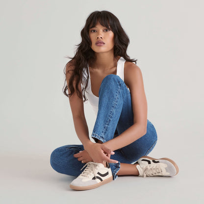 Rebel White Black Leather Sneakers Dolce Vita