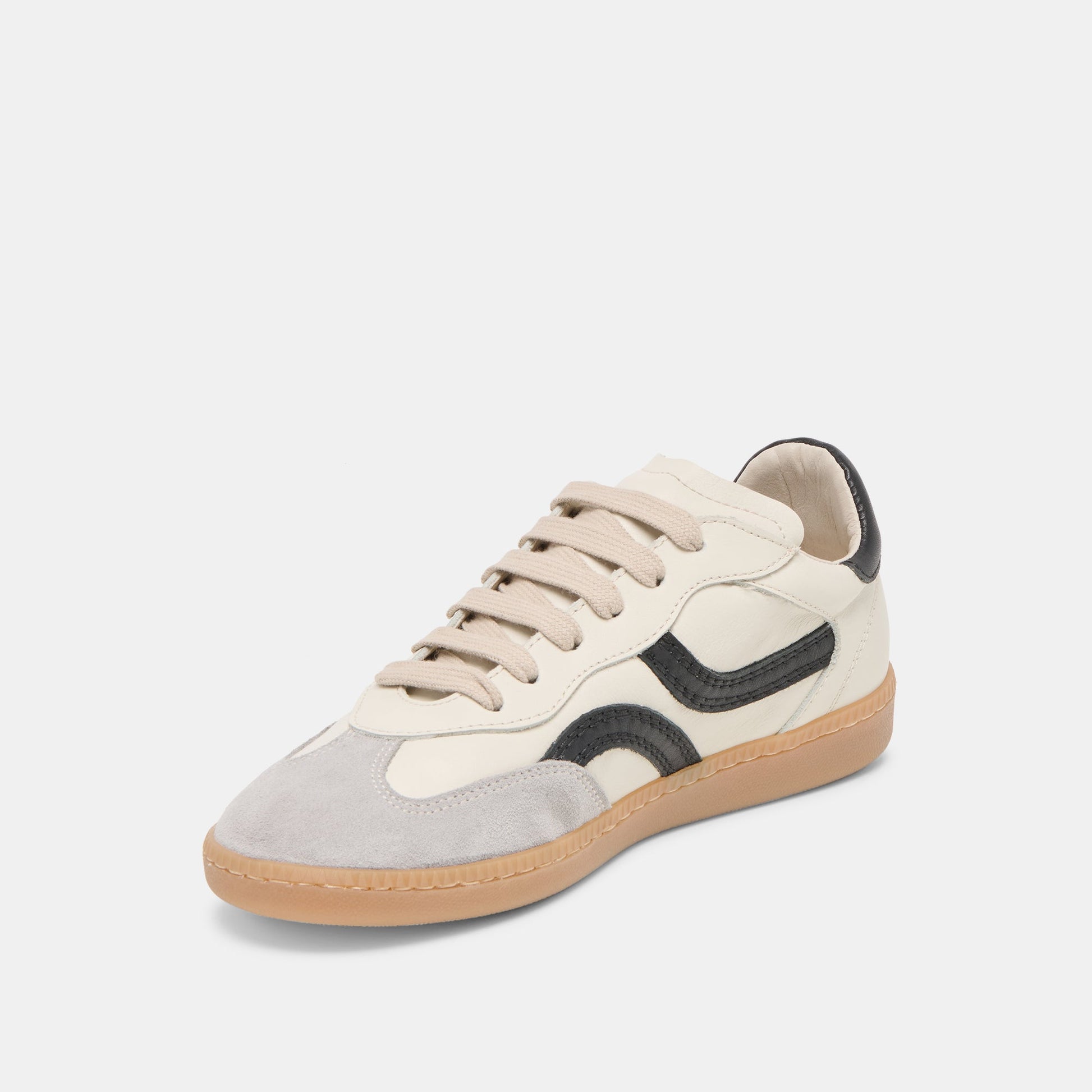 Rebel White Black Leather Sneakers Dolce Vita