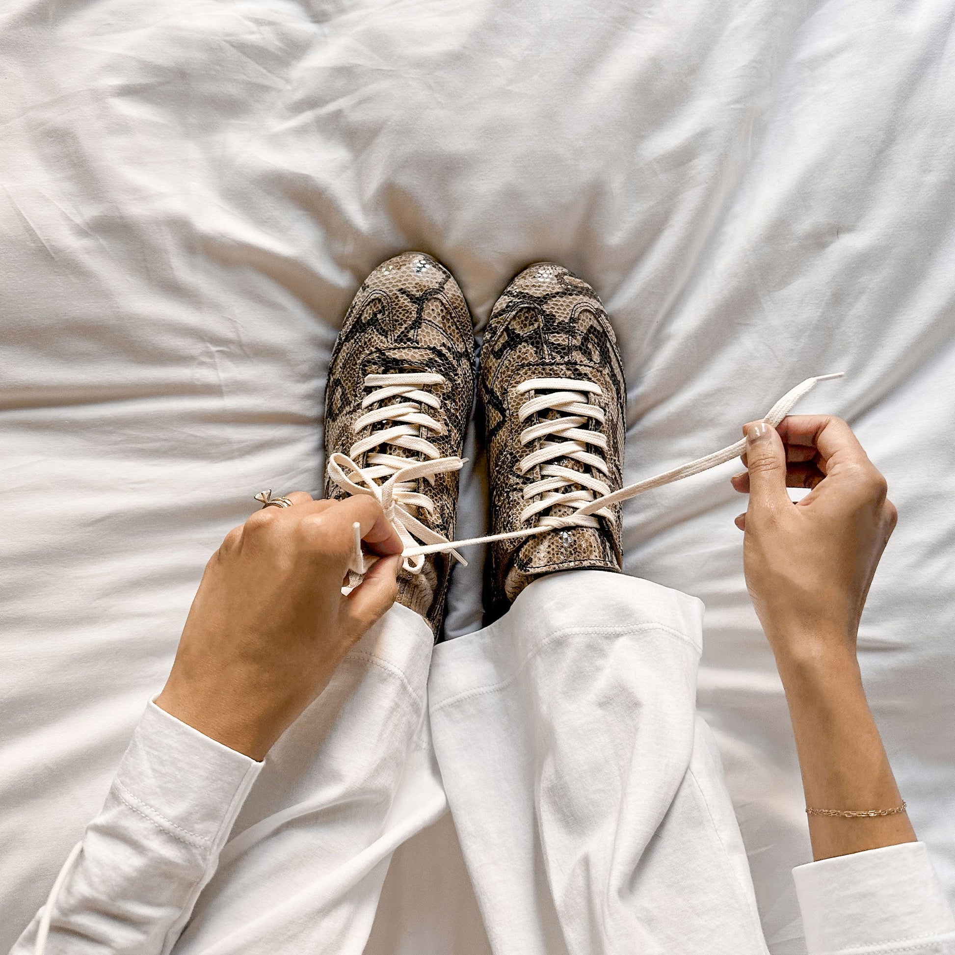 Viper Snake Print Embossed Leather Sneakers Dolce Vita