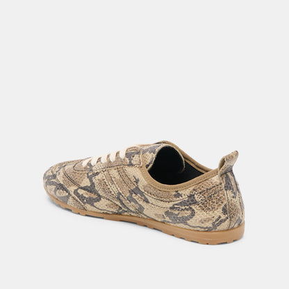 Viper Snake Print Embossed Leather Sneakers Dolce Vita