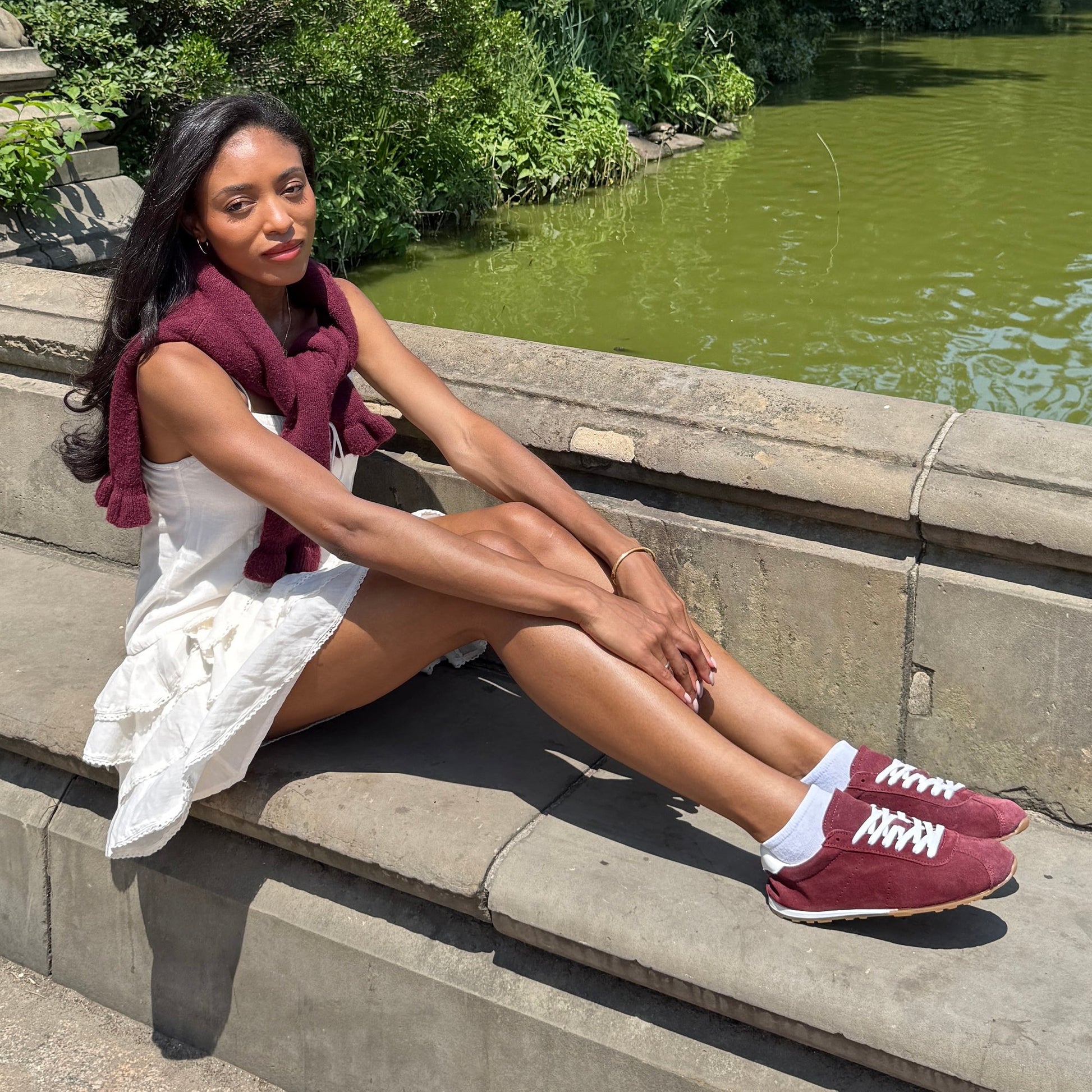 Serina Burgundy Suede Sneakers Dolce Vita