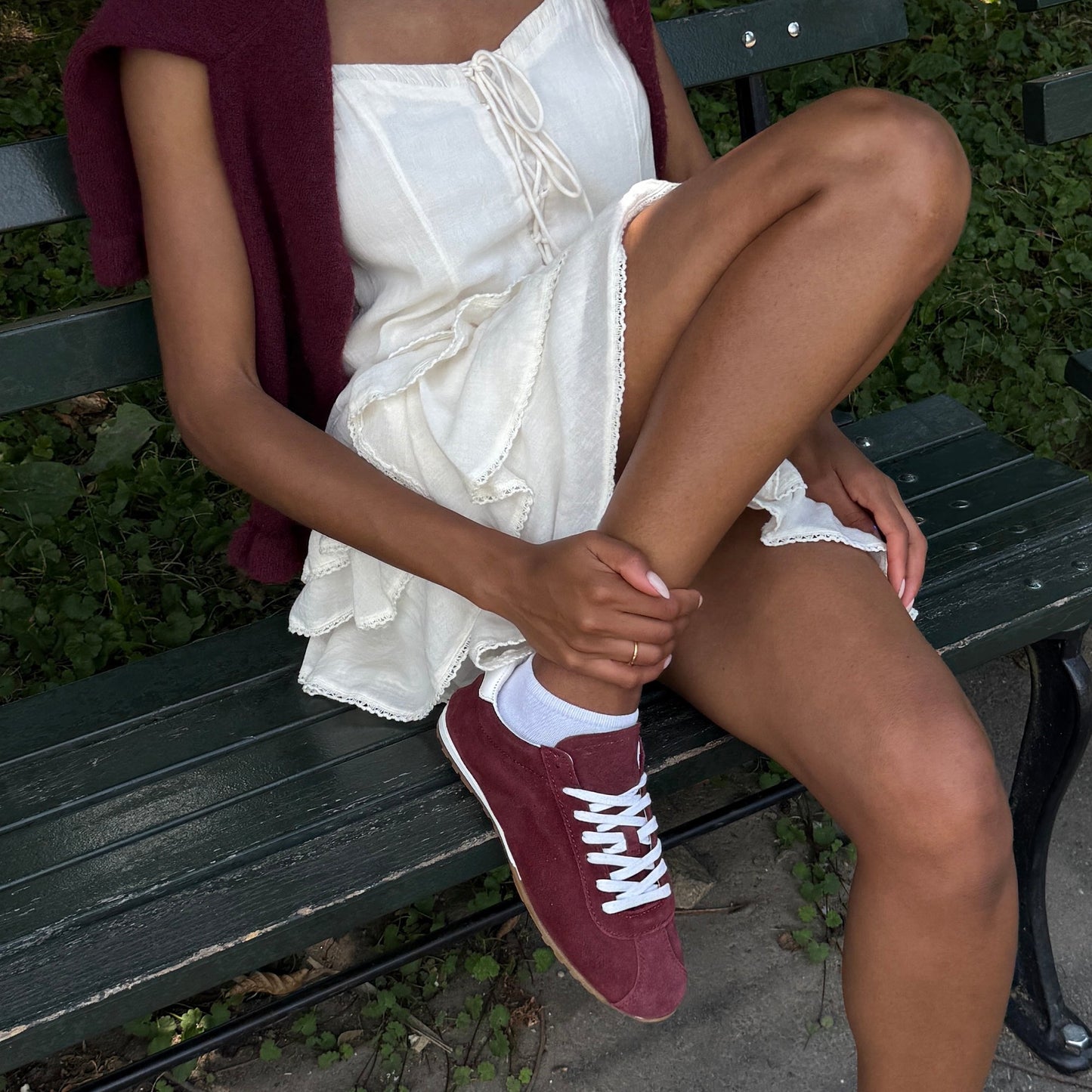 Serina Burgundy Suede Sneakers Dolce Vita